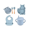 Bpa Free Water Cup Lätzchen Gabel Schüssel Essen Schüssel Löffel Geteilt Kinder Saugen Umweltfreundlich Neugeborenes Geschenk Reise Baby Set Zum Füttern